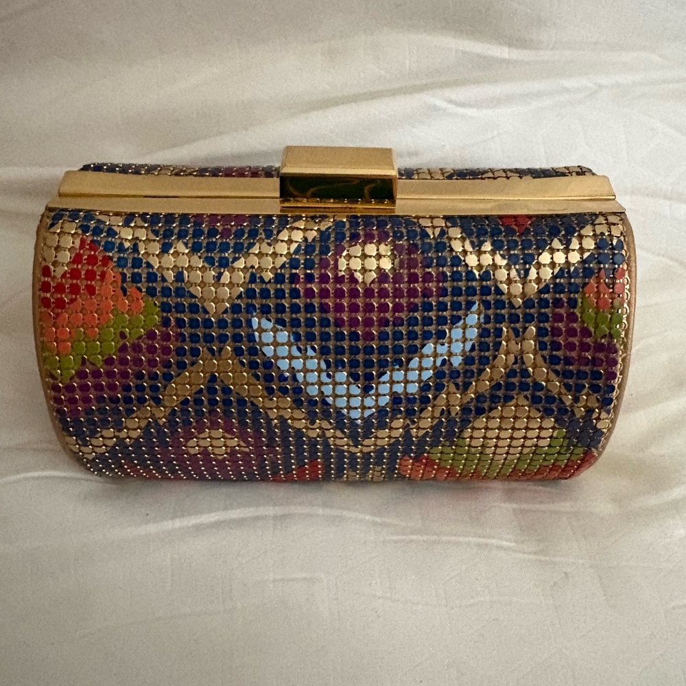 Whiting & Davis: Colorful Mosaic Clutch (Shoulder Strap Inside Too)
